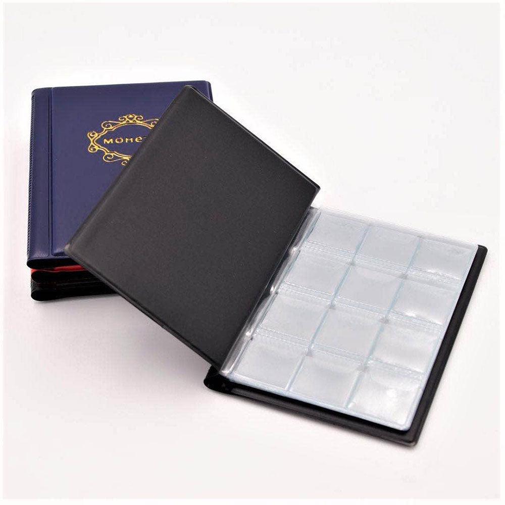 PU Leather Coin Album 10 Pages 120 Pockets Coin Album For Coins Pockets Commemorative Coin, Medallions Badges Collection Book Gifts For Friends And Coin Collectors