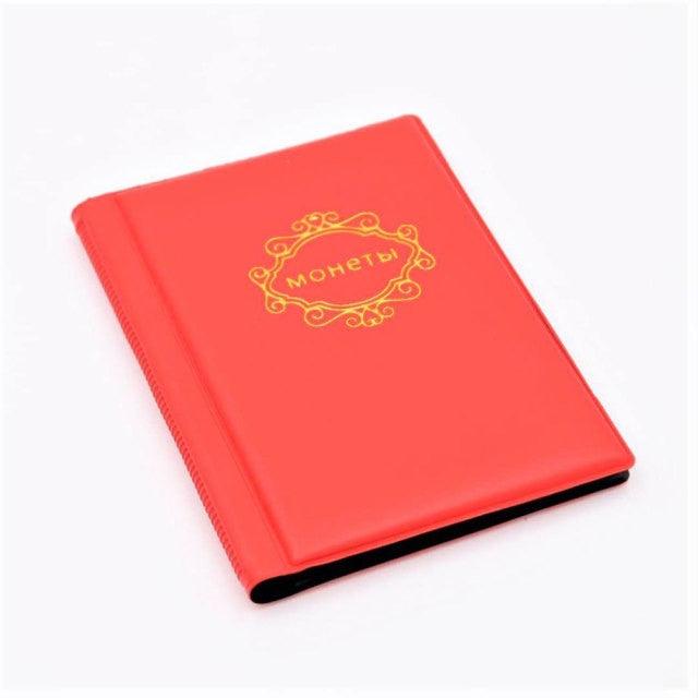 PU Leather Coin Album 10 Pages 120 Pockets Coin Album For Coins Pockets Commemorative Coin, Medallions Badges Collection Book Gifts For Friends And Coin Collectors