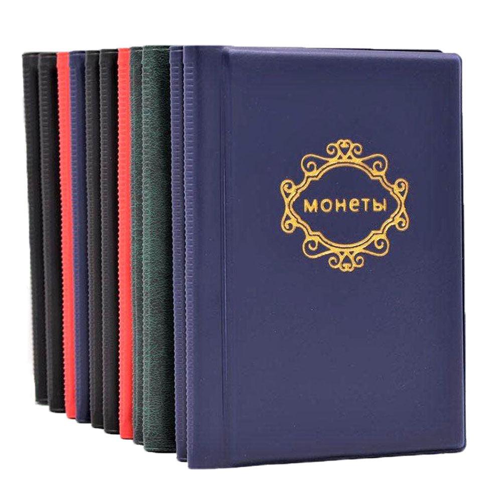 PU Leather Coin Album 10 Pages 120 Pockets Coin Album For Coins Pockets Commemorative Coin, Medallions Badges Collection Book Gifts For Friends And Coin Collectors