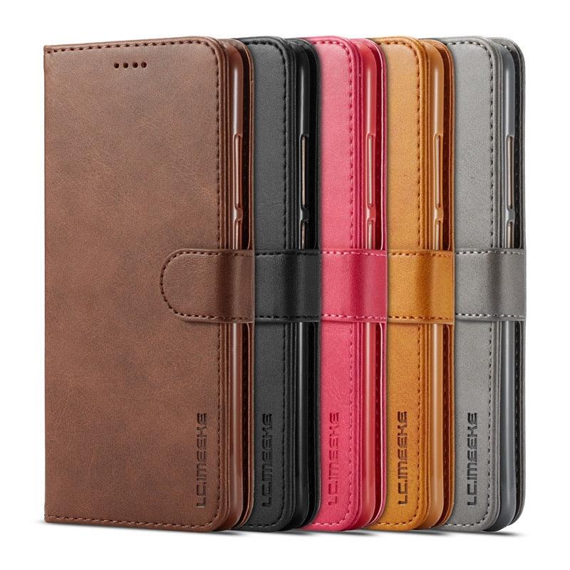 PU Leather Cover with RFID Blocking Card Holder Magnetic Clasp Folio Case For Xiaomi Redmi Note 5 Case Leather Wallet Luxury Cover Redmi Note 5 Pro 10 Pro 10s 9S 9 8 7 4 9T 10 5G 11 Case Flip Cover