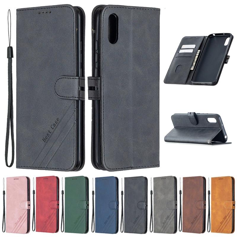 PU Leather Flip Case Built in Card Holder Magnetic Closure Protective Cover For Xiaomi Redmi 9A Case Leather Flip Case For Xiaomi Redmi 9A 9 A Phone Case Redmi 9C 9T 9AT 8 7A Wallet Cover