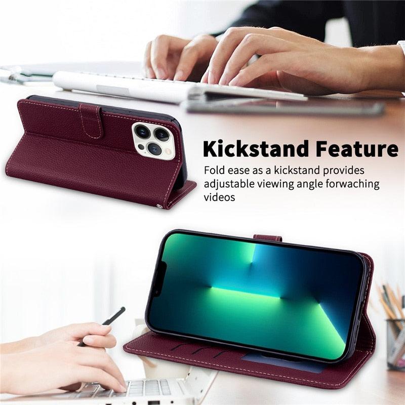 PU Leather Magnetic Cover with Shockproof Interior Bumper For Redmi A1 Case Xiaomi Redmi A1 Flip Wallet Leather Case For Xiaomi Redmi A1 RedmiA1 A 1 Book Phone Cover