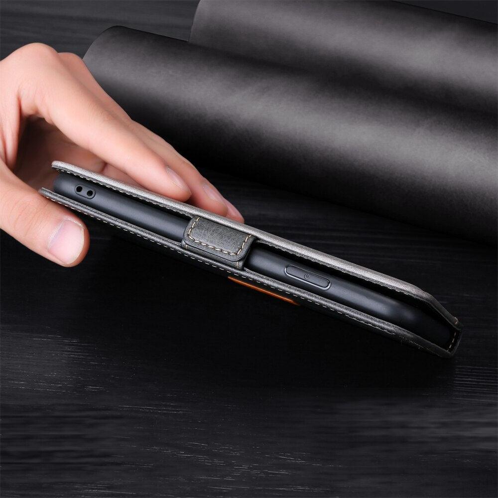 PU Leather Magnetic Flip Case Cover with Card Holder and Book Case for Xiaomi Redmi Note 9 Pro 10 9s 9C 9A 9T 8 8A 7 7A 6A Pro Flip Cover Leather Cover Stand Redmi Note 9 Phone case