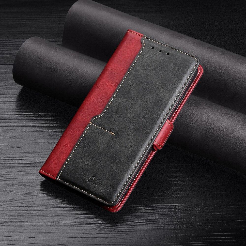 PU Leather Magnetic Flip Case Cover with Card Holder and Book Case for Xiaomi Redmi Note 9 Pro 10 9s 9C 9A 9T 8 8A 7 7A 6A Pro Flip Cover Leather Cover Stand Redmi Note 9 Phone case