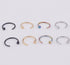 Punk Stainless Steel Fake Nose Ring C Clip Lip Ring Earring Helix Rook Tragus Faux Septum Surgical Stainless Steel Circular Barbells Horseshoe 18g Lip Ring Eyebrow Nose Studs Body  Nose Ring Nose Punk Body Cartilage Tragus Ring Body Piercing Jewelry