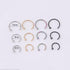 Punk Stainless Steel Fake Nose Ring C Clip Lip Ring Earring Helix Rook Tragus Faux Septum Surgical Stainless Steel Circular Barbells Horseshoe 18g Lip Ring Eyebrow Nose Studs Body  Nose Ring Nose Punk Body Cartilage Tragus Ring Body Piercing Jewelry