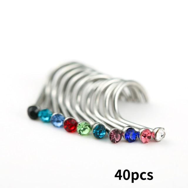 Punk Style Piercing Nose Lip Jewelry Body Jewelry For Man Women  L Shaped Nose Studs Stainless Steel Nose Ring Piercing Nose Stud Rings Screw Studs Fashion L Shaped Nose Studs Piercing Stainless Steel Flower Cubic Zirconia Nostril Screw Nose Rings Hoop