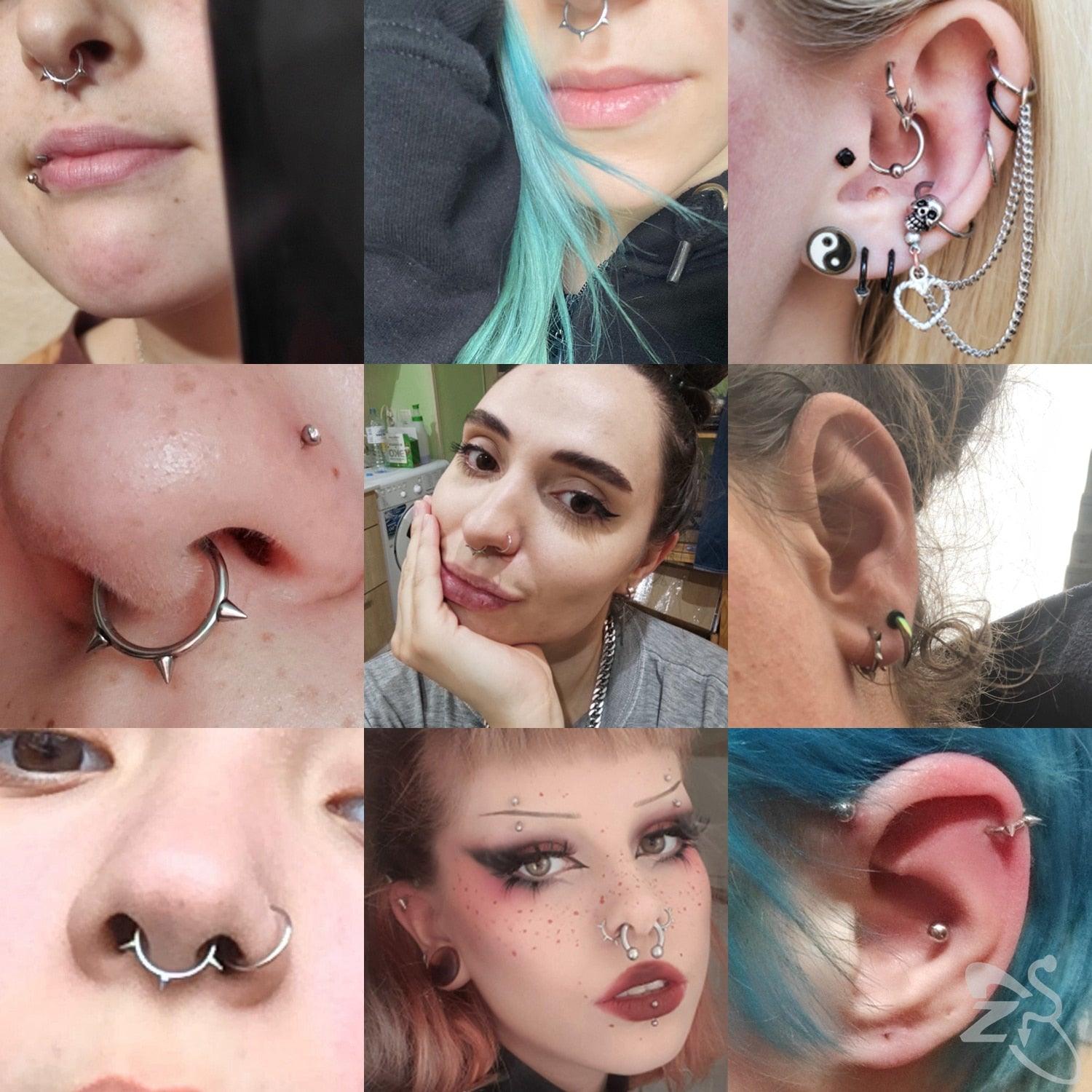 Punk Style Stainless Steel Nose Ring Septum Clicker Rock Ear Helix Septum Piercing Rings Piercing Jewelry Surgical Steel Horseshoe Nose Septum Rings Piercing Jewelry Cartilage Helix Tragus Earring Hoop Lip Horseshoe Piercing Retainer for Women - ALLURELATION - 556, Nose piercing, Nose rings, Punk Ring, Punk Stainless Steel Nose Ring, Punk Steel Nose Ring, Punk Style Nose Ring, Punk Style Ring, Punk Style Stainless Steel Nose Ring, Punk Style Steel Nose Ring, style Stainless Steel Nose Ring - Stevvex.com