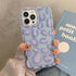 Purple Leopard Pattern Transparent Soft Phone Case For iPhone 14 12 11 13 Pro Max 14 Plus Air Cushion Protection Shockproof Case Full Body Protective Scratch-Resistant Cover for iPhone