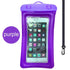 Purple Universal Waterproof Phone Case Water Proof Swim Pouch Bag Cases For iPhone Floating Phone Protector Smartphone Touchscreen Waterproof Pouch