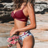 Push Up Floral Bikini Sets Women Two Pieces Swimsuits Women's Bathing Suits Push Up Halter Bandage Bikini Floral Printing Swim Bottoms Two Piece Swimsuits New Girl Beach Bathing Suits Swimwear