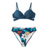 Push Up Floral Bikini Sets Women Two Pieces Swimsuits Women's Bathing Suits Push Up Halter Bandage Bikini Floral Printing Swim Bottoms Two Piece Swimsuits New Girl Beach Bathing Suits Swimwear