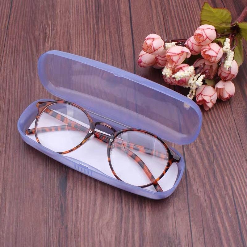 PVC Glasses Case Women Men Plastic Sunglasses Glasses Box Hard Eyeglasses Case Reading Glasses Case Hard Shell Eyeglass Case Slim Glasses Case Small Sunglasses Carry Case For Adult And Kids