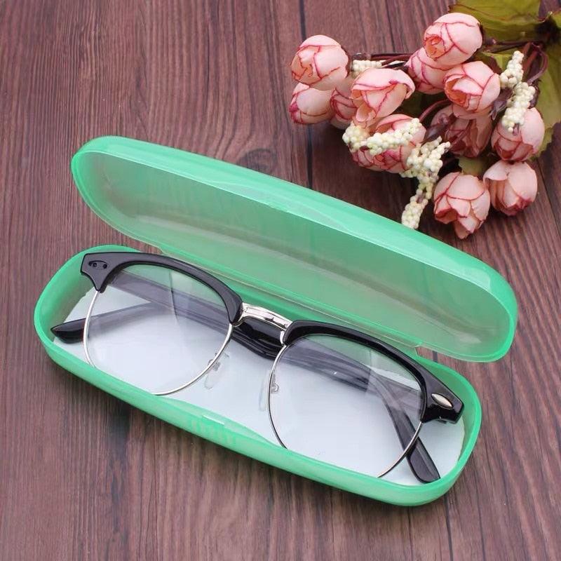 PVC Glasses Case Women Men Plastic Sunglasses Glasses Box Hard Eyeglasses Case Reading Glasses Case Hard Shell Eyeglass Case Slim Glasses Case Small Sunglasses Carry Case For Adult And Kids