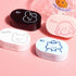 Rabbit Contact Lens Case Plastic Hard Contact Lenses Box Cute Eyeglass Case Lens Container Christmas Gift Mini Contact Lenses Soak Storage Kit With Tweezer Lens Remover And Inserter Tool Double-Desk Design