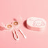 Rabbit Contact Lens Case Plastic Hard Contact Lenses Box Cute Eyeglass Case Lens Container Christmas Gift Mini Contact Lenses Soak Storage Kit With Tweezer Lens Remover And Inserter Tool Double-Desk Design