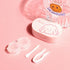 Rabbit Contact Lens Case Plastic Hard Contact Lenses Box Cute Eyeglass Case Lens Container Christmas Gift Mini Contact Lenses Soak Storage Kit With Tweezer Lens Remover And Inserter Tool Double-Desk Design