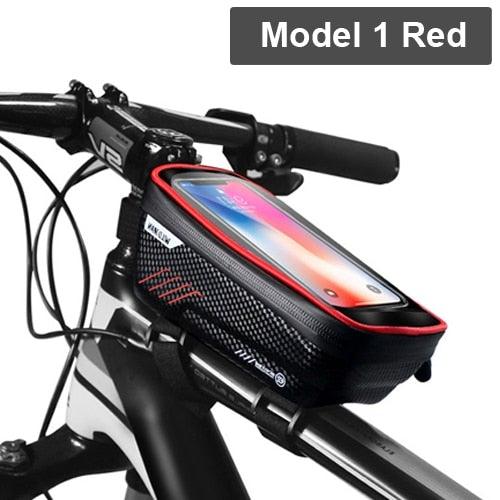 Rainproof Bicycle Bag Frame Front Top Tube Cycling Bag Reflective 6.5in Phone Case Touchscreen Bag Bike Accessories Bike Phone Bag Bicycle Bag Front Frame Pouch Top Tube Pouch Waterproof Bike Holder Accessories Bag Mount Handlebar Cell Phone