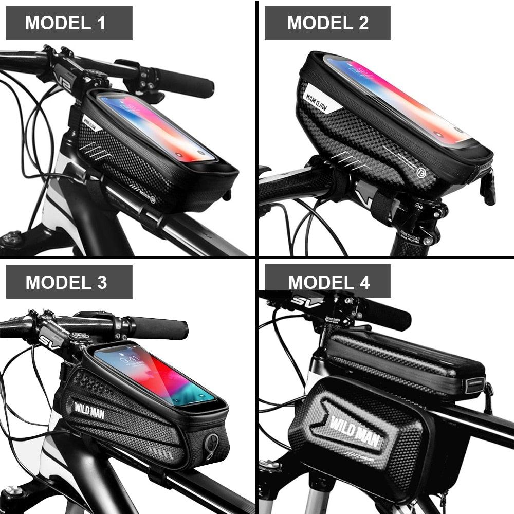 Rainproof Bicycle Bag Frame Front Top Tube Cycling Bag Reflective 6.5in Phone Case Touchscreen Bag Bike Accessories Bike Phone Bag Bicycle Bag Front Frame Pouch Top Tube Pouch Waterproof Bike Holder Accessories Bag Mount Handlebar Cell Phone