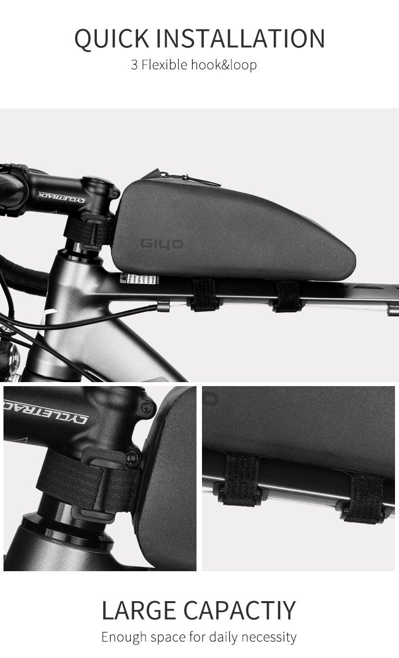 Rainproof Bicycle Bag Front Frame Bike Tube Bag Mountain Road Bike Triangle Bags Panniers Cycling Carrier Bag For Bicycle Bike Top Tube Bag Bicycle Front Frame Bag Waterproof Bike Pouch Pack Bike Phone Bag Cycling Accessories Pouch For Mountain Road Bike