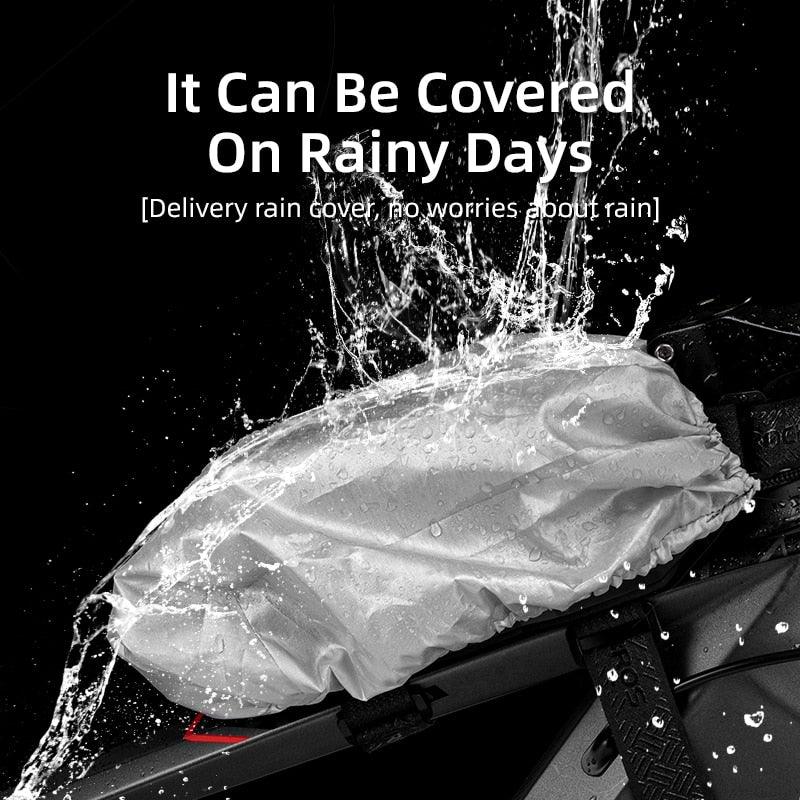 Rainproof Bike Bag For 4-6.5' Front Phone Bag Special PC Hard Shell With Free Rain Cover Motorcycle Bike Accessories  Bike Phone Bag Bike Pouch Top Tube Bag Bicycle Front Frame Bag Waterproof Bike Accessories Bag Phone Holder Compatible With Smartphones