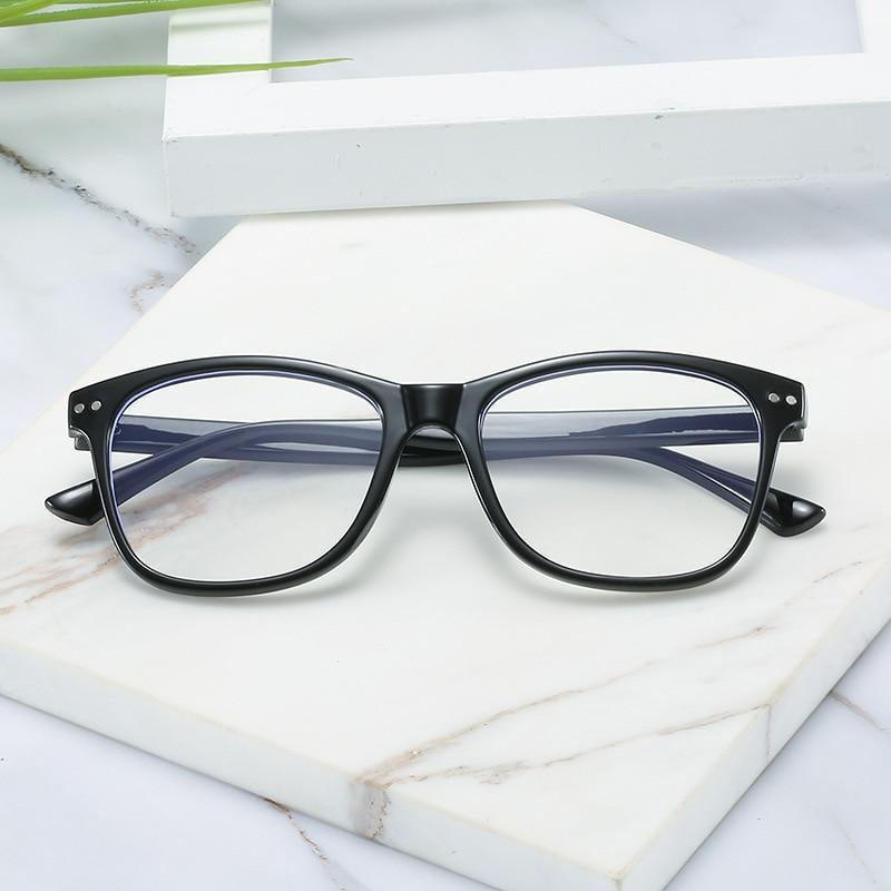 Reading Glasses Blue Light Blocking Glasses For Women Anti Eyestrain Computer Reading TV Glasses Stylish Square Frame Anti Glasses Men And Women Hyperopia Eyeglasses+1.0+1.5+2.0+2.5+3.0+3.5+4.0