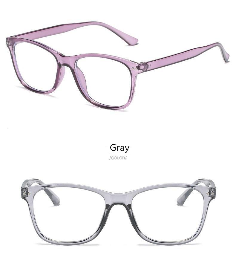 Reading Glasses Blue Light Blocking Glasses For Women Anti Eyestrain Computer Reading TV Glasses Stylish Square Frame Anti Glasses Men And Women Hyperopia Eyeglasses+1.0+1.5+2.0+2.5+3.0+3.5+4.0