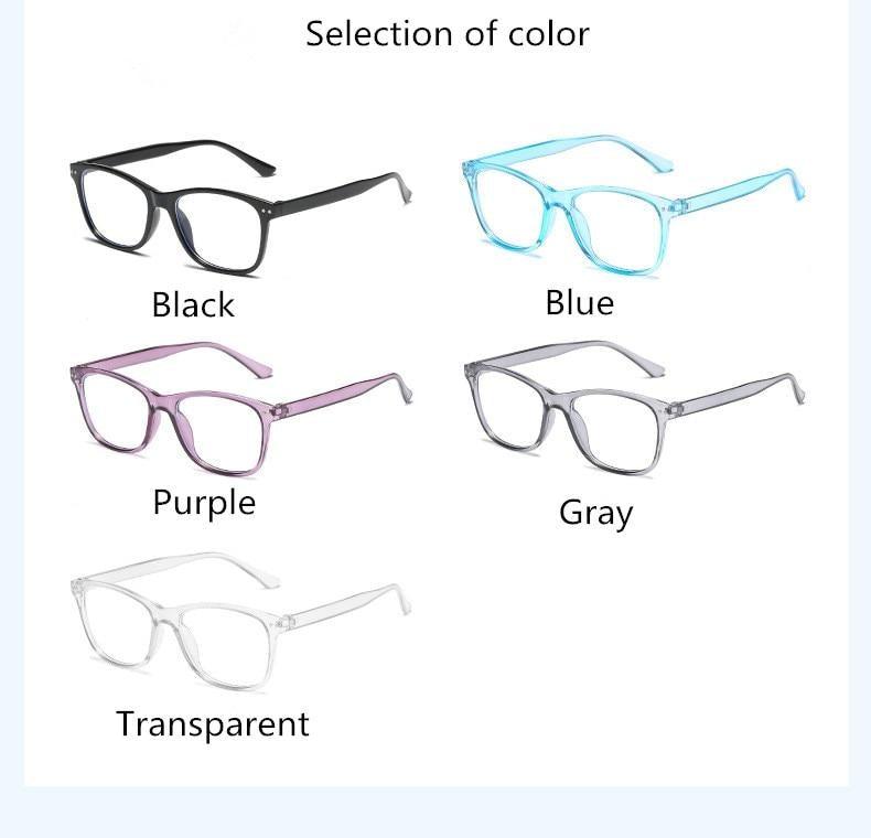 Reading Glasses Blue Light Blocking Glasses For Women Anti Eyestrain Computer Reading TV Glasses Stylish Square Frame Anti Glasses Men And Women Hyperopia Eyeglasses+1.0+1.5+2.0+2.5+3.0+3.5+4.0