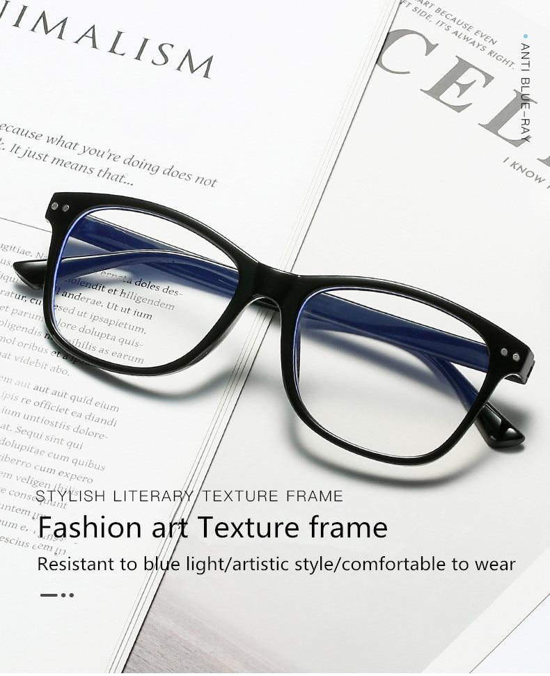 Reading Glasses Blue Light Blocking Glasses For Women Anti Eyestrain Computer Reading TV Glasses Stylish Square Frame Anti Glasses Men And Women Hyperopia Eyeglasses+1.0+1.5+2.0+2.5+3.0+3.5+4.0