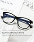 Reading Glasses Blue Light Blocking Glasses For Women Anti Eyestrain Computer Reading TV Glasses Stylish Square Frame Anti Glasses Men And Women Hyperopia Eyeglasses+1.0+1.5+2.0+2.5+3.0+3.5+4.0