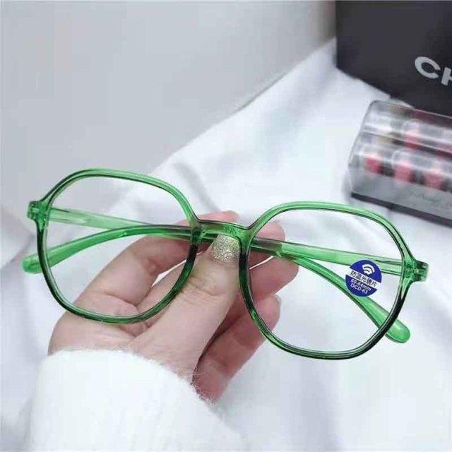 Reading Glasses Ultralight Polygon Eyeglasses Frame Women MeMens Metal Round Square Frame Glasses Anti Eyestrain Computer Reading TV Glasses Stylish  Frame Anti Glare 0+1.0...+ 4.0