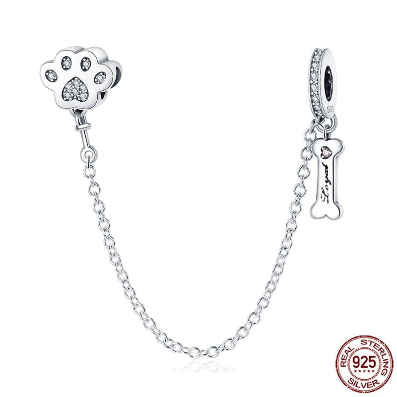 Real 925 Sterling Silver Stars & Moon Sunflower Safety Chains Spacer Beads Charms Fit 925 Original Bracelets Jewelry Charms Fit for Bracelet Jewelry Accessories