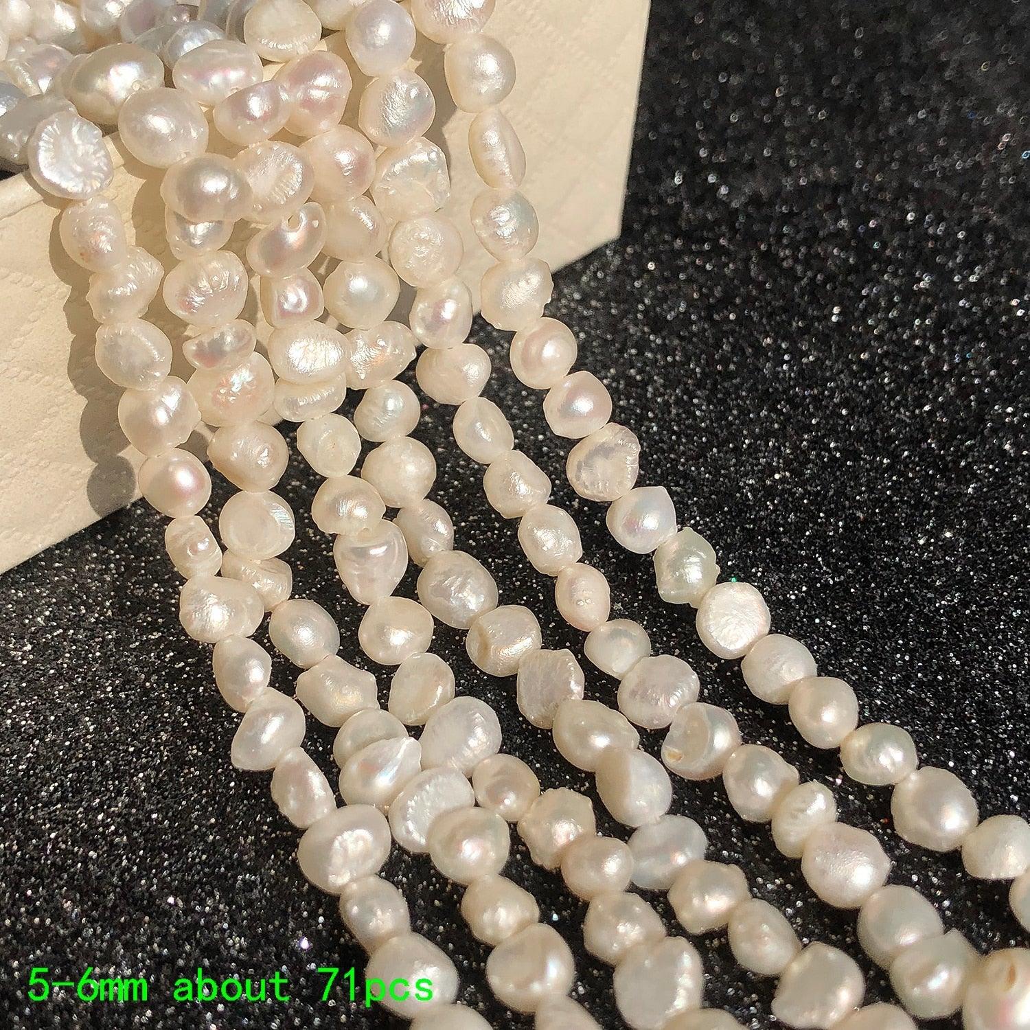 Real Natural Freshwater Pearl Beads Baroque Punch Oval Loose Beads for Jewelry Making Bracelet Necklace Handmade Crafts Cultured Freshwater Pearl Beads Cultured Pearl Beads For Jewelry Making