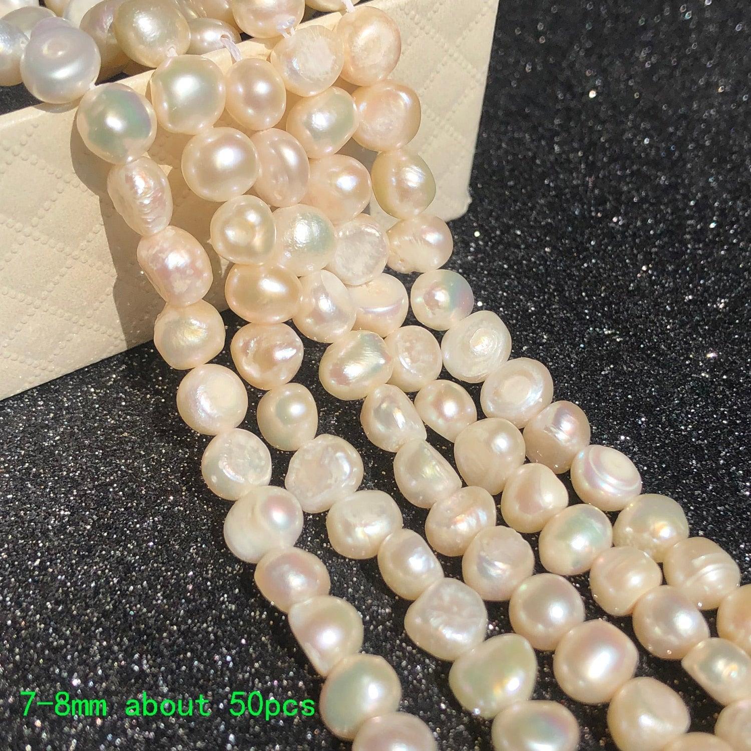 Real Natural Freshwater Pearl Beads Baroque Punch Oval Loose Beads for Jewelry Making Bracelet Necklace Handmade Crafts Cultured Freshwater Pearl Beads Cultured Pearl Beads For Jewelry Making