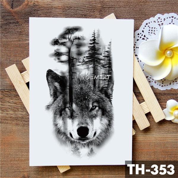 Realistic 3D Wolf Moon Temporary Tattoo Sticker Waterproof Stylish Body New Luxury Animal Tattoo For Men Women - STEVVEX Beauty - 103, 3D Tattoo, Animal Tattoo, Arm Tattoo, Beauty, Big Tattoo, Black Tattoos, Body Tattoo, Boys Tattoo, Colorful Tattoo, Fashion Tattoo, Fox Tattoo, Leg Tattoo, Luxury Tattoo, Men Tattoo, Mens Tattoo, Modern Tatoos, Realistic Tattoo, Stylish Tattoo, Waterproof Tattoo, Wolf Tattoo, Women Tattoo, Womens Tattoo - Stevvex.com