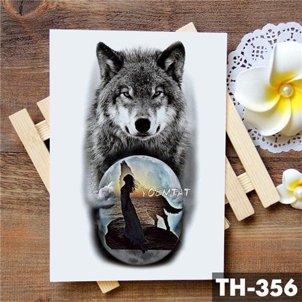 Realistic 3D Wolf Moon Temporary Tattoo Sticker Waterproof Stylish Body New Luxury Animal Tattoo For Men Women - STEVVEX Beauty - 103, 3D Tattoo, Animal Tattoo, Arm Tattoo, Beauty, Big Tattoo, Black Tattoos, Body Tattoo, Boys Tattoo, Colorful Tattoo, Fashion Tattoo, Fox Tattoo, Leg Tattoo, Luxury Tattoo, Men Tattoo, Mens Tattoo, Modern Tatoos, Realistic Tattoo, Stylish Tattoo, Waterproof Tattoo, Wolf Tattoo, Women Tattoo, Womens Tattoo - Stevvex.com