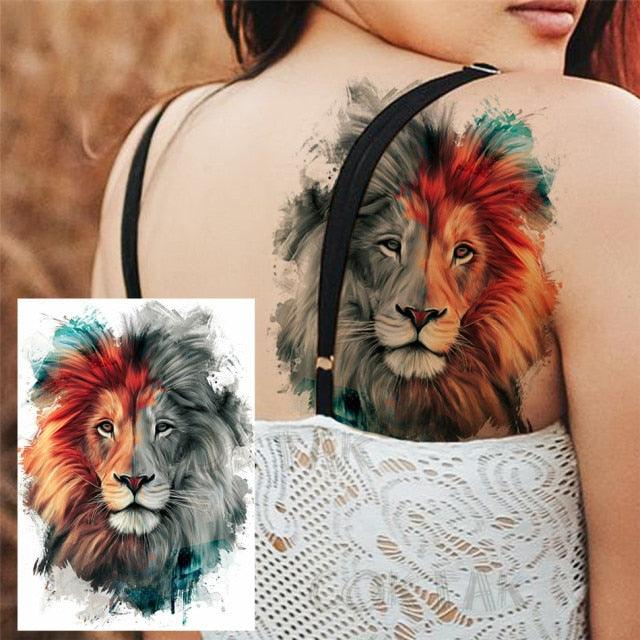 Realistic Black Temporary Small Big Tattoos Space Planets Animals Tatoos Waterproof  Face Hands Tattoos For Girls Mens