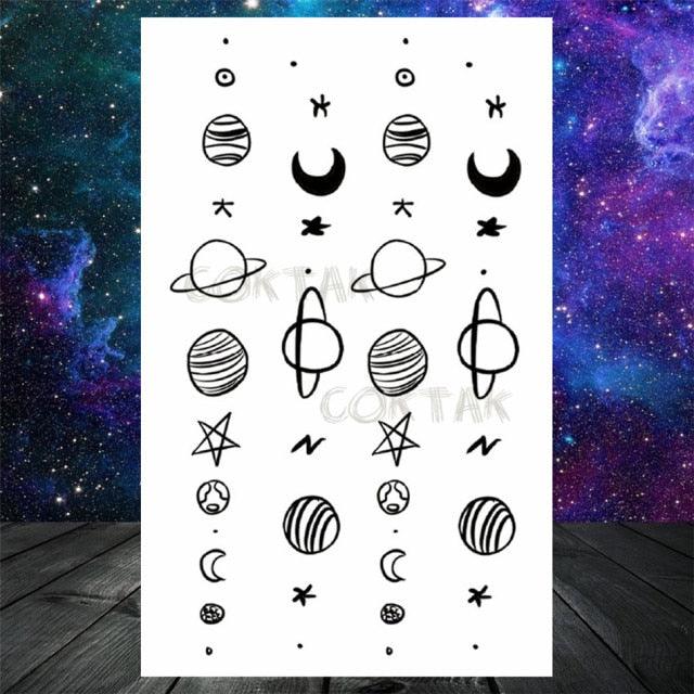 Realistic Small Planets Temporary Tattoos Arm Waterpoof Black Sticker Space Planets For Girls And Boys - STEVVEX Beauty - 103, Arm Tattoo, Beauty, Big Tattoo, Black Tattoos, Body Tattoo, Boys Tattoo, Carnival Tattoo, Children Tattoo, Fashion Tattoo, Girls Tattoo, Leg Tattoo, Luxury Tattoo, Modern Tatoos, Party Tattoo, Planet Tattoo, Planets Stickers, Sketch Tattoo, Small Tattoo, Space Tattoo, Stylish Tattoo, Tattoo, Waterproof Tattoo, Women Tattoo, Womens Tattoo - Stevvex.com