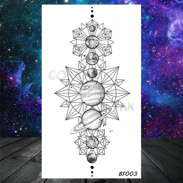 Realistic Small Planets Temporary Tattoos Arm Waterpoof Black Sticker Space Planets For Girls And Boys - STEVVEX Beauty - 103, Arm Tattoo, Beauty, Big Tattoo, Black Tattoos, Body Tattoo, Boys Tattoo, Carnival Tattoo, Children Tattoo, Fashion Tattoo, Girls Tattoo, Leg Tattoo, Luxury Tattoo, Modern Tatoos, Party Tattoo, Planet Tattoo, Planets Stickers, Sketch Tattoo, Small Tattoo, Space Tattoo, Stylish Tattoo, Tattoo, Waterproof Tattoo, Women Tattoo, Womens Tattoo - Stevvex.com