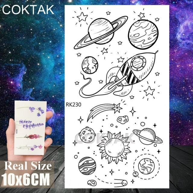 Realistic Small Planets Temporary Tattoos Arm Waterpoof Black Sticker Space Planets For Girls And Boys - STEVVEX Beauty - 103, Arm Tattoo, Beauty, Big Tattoo, Black Tattoos, Body Tattoo, Boys Tattoo, Carnival Tattoo, Children Tattoo, Fashion Tattoo, Girls Tattoo, Leg Tattoo, Luxury Tattoo, Modern Tatoos, Party Tattoo, Planet Tattoo, Planets Stickers, Sketch Tattoo, Small Tattoo, Space Tattoo, Stylish Tattoo, Tattoo, Waterproof Tattoo, Women Tattoo, Womens Tattoo - Stevvex.com