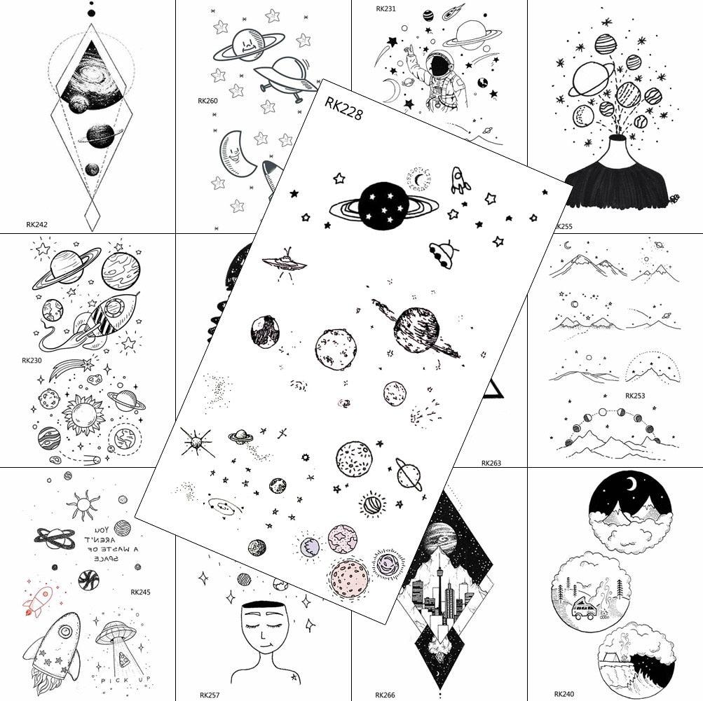 Realistic Small Planets Temporary Tattoos Arm Waterpoof Black Sticker Space Planets For Girls And Boys - STEVVEX Beauty - 103, Arm Tattoo, Beauty, Big Tattoo, Black Tattoos, Body Tattoo, Boys Tattoo, Carnival Tattoo, Children Tattoo, Fashion Tattoo, Girls Tattoo, Leg Tattoo, Luxury Tattoo, Modern Tatoos, Party Tattoo, Planet Tattoo, Planets Stickers, Sketch Tattoo, Small Tattoo, Space Tattoo, Stylish Tattoo, Tattoo, Waterproof Tattoo, Women Tattoo, Womens Tattoo - Stevvex.com