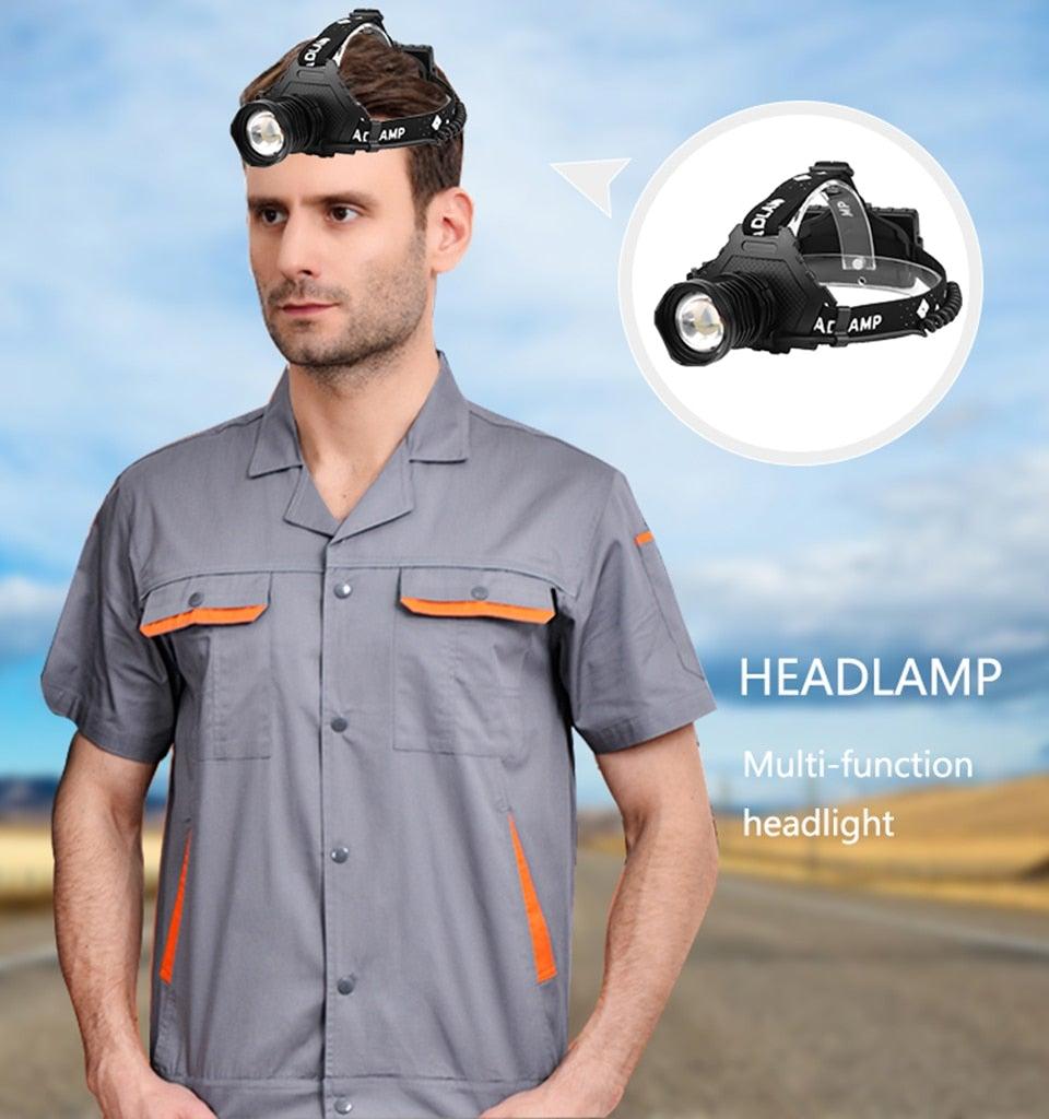 Rechargeable Adjustable Brightest Zoomable Powerful XHP160 LED Headlamp Waterproof Headlight Power Bank 18650 Battery Headlamps For Hiking Camping Fishing Running - STEVVEX Lamp - 200, Adjustable Flashlight, Adjustable Headlamp, Adjustable Headlight, Flashlight, gadgets, Headlamp, Headlight, lamp, Waterproof Flashlight, Waterproof Headlamp, Waterproof Headlight, Waterproof Lamp, Zoomable Flashlight, Zoomable Headlamp, Zoomable Headlight - Stevvex.com