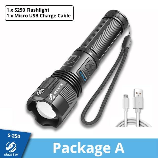 Rechargeable Adjustable Led Flashlights With High Lumen With Battery Display Super Bright Waterproof Flashlight 5 Lighting Modes For Adventure Hiking Camping Hunting New Design - STEVVEX LAMP - 200, Flashlight, Gadget, Headlamp, Headlight, lamp, LED Flashlight, LED Headlamp, LED Headlight, LED Headtorch, LED torchlight, Rechargeable Flashlight, Rechargeable Headlamp, Rechargeable Headlight, Rechargeable Headtorch, Rechargeable Torchlight - Stevvex.com