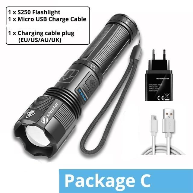 Rechargeable Adjustable Led Flashlights With High Lumen With Battery Display Super Bright Waterproof Flashlight 5 Lighting Modes For Adventure Hiking Camping Hunting New Design - STEVVEX LAMP - 200, Flashlight, Gadget, Headlamp, Headlight, lamp, LED Flashlight, LED Headlamp, LED Headlight, LED Headtorch, LED torchlight, Rechargeable Flashlight, Rechargeable Headlamp, Rechargeable Headlight, Rechargeable Headtorch, Rechargeable Torchlight - Stevvex.com