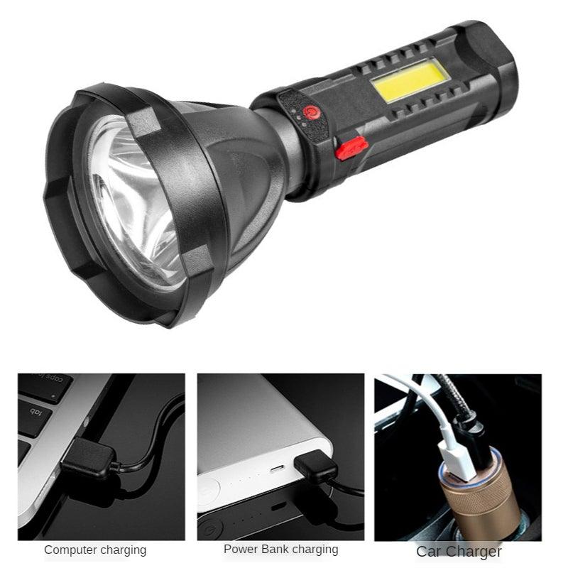 Rechargeable Adjustable USB LED Portable Rotary High Lumen Zoombale Super Strong Flashlight Ultra-bright For Long-range Outdoor Camping Fishing Hiking Riding Walking Jogging Flashlight - STEVVEX Lamp - 200, Flashlight, Headlamp, Headlight, lamp, LED Headlight, Long Range Flashlight, Long Range Headlamp, Long Range Headlight, Long Range Torchlight, Portable Headlight, Rechargeable Flashlight, Rechargeable Headlamp, Rechargeable Headlight, Rechargeable Torchlight - Stevvex.com