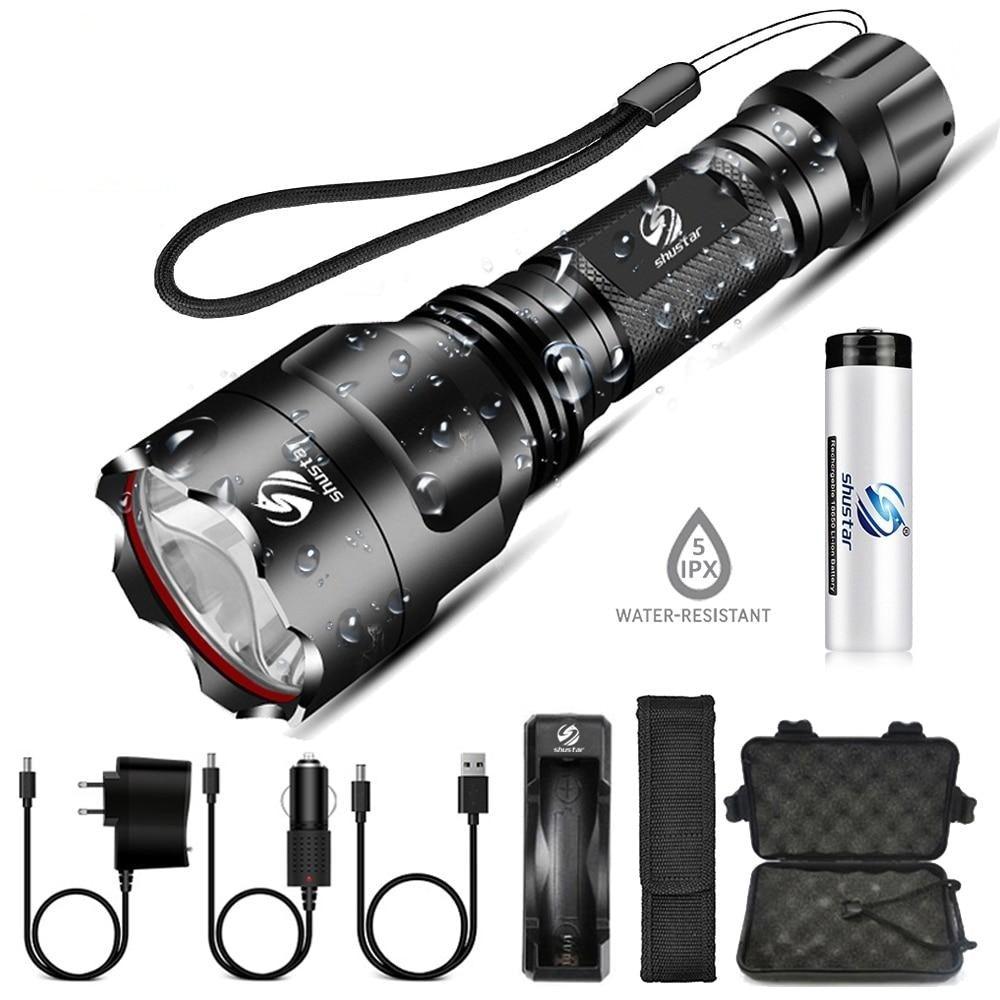 Rechargeable Adjustable Zoomable Waterproof LED Flashlight Super bright LED Tactical Torch Flashlight For Night Riding Camping Hiking Hunting & Indoor Activities - STEVVEX Lamp - 200, Bright Flashlight, Camping Flashlight, Camping lamp, Camping Torchlight, Flashlight, Rechargeable Flashlight, Rechargeable LED Flashlight, Rechargeable LED Torchlight, Rechargeable Torchlight, Waterproof Flashlight, Waterproof LED Flashlight, Waterproof LED Torchlight, Waterproof Torchlight - Stevvex.com