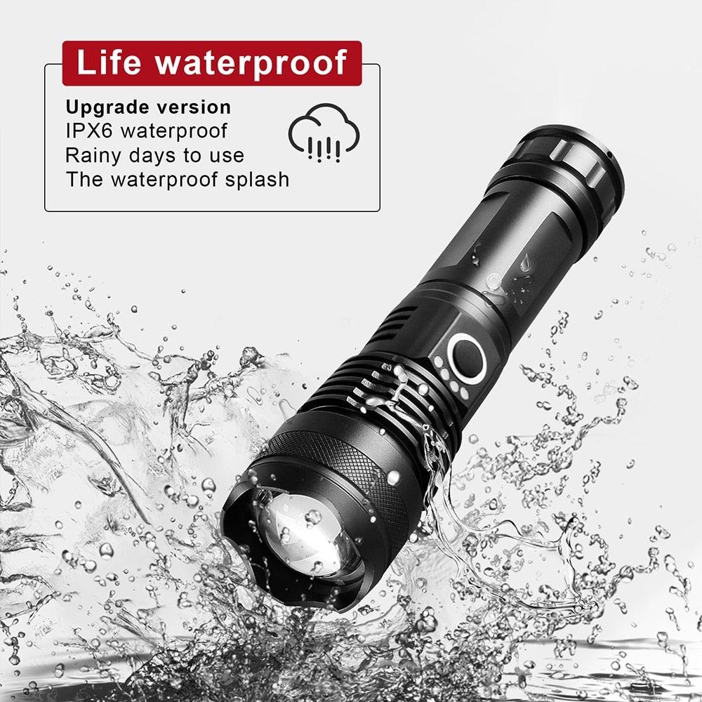 Rechargeable LED Flashlights High Lumens Waterproof Zoomable Super Bright Tactical Flashlight Powerful USB LED CREE Flashlight Hand Lamp For Hiking Camping Household Outdoor Sport - STEVVEX Lamp - 200, Flashlight, Gadget, Head Torch, Headlamp, Headtorch, lamp, Rechargeable Flashlight, Rechargeable Headlamp, Rechargeable Headlight, Rechargeable Torchlight, Torchlight, Zoomable Flashlight, Zoomable Headlight, Zoomable Torchlight - Stevvex.com