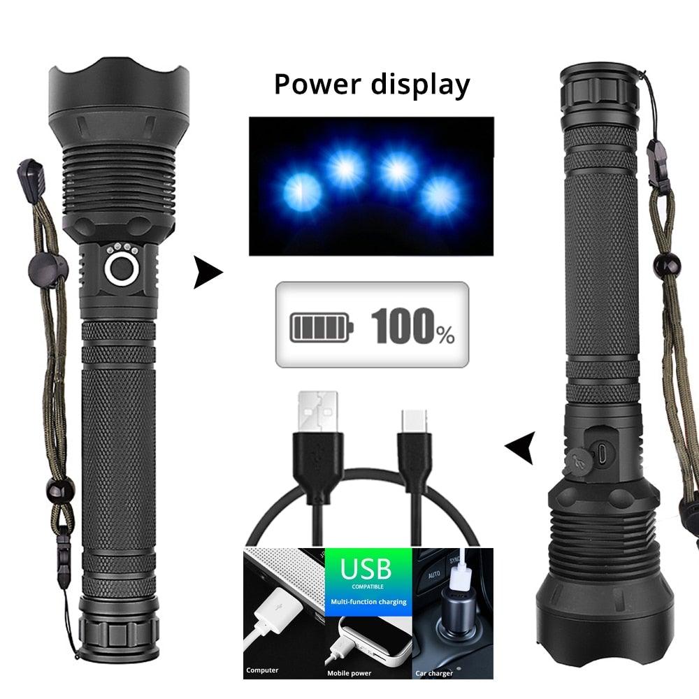 Rechargeable LED Flashlights Waterproof Hnadheld Super Bright High Lumens Zoomable Powerful Lamp Bead Flashlight Torch For Outdoor & Indoor Camping Running Fishing Hiking Lamp - STEVVEX Lamp - 200, Flashlight, Gadget, Headlamp, Headlight, LED Headlight, Rechargeable Flashlight, Rechargeable Headlamp, Rechargeable Headlight, Rechargeable Headtorch, Rechargeable Torchlight, Torchlight, Zoomable Flashlight, Zoomable Headlight - Stevvex.com