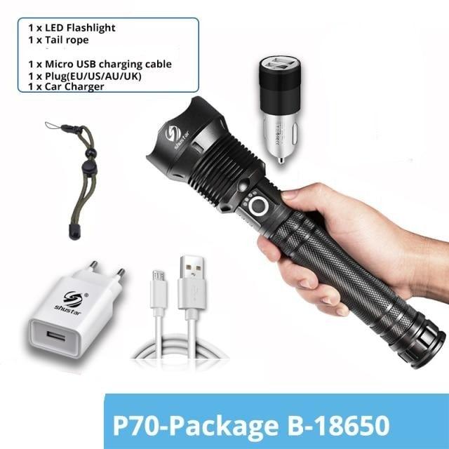 Rechargeable LED Flashlights Waterproof Hnadheld Super Bright High Lumens Zoomable Powerful Lamp Bead Flashlight Torch For Outdoor & Indoor Camping Running Fishing Hiking Lamp - STEVVEX Lamp - 200, Flashlight, Gadget, Headlamp, Headlight, LED Headlight, Rechargeable Flashlight, Rechargeable Headlamp, Rechargeable Headlight, Rechargeable Headtorch, Rechargeable Torchlight, Torchlight, Zoomable Flashlight, Zoomable Headlight - Stevvex.com