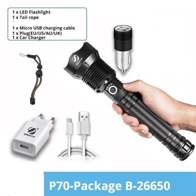 Rechargeable LED Flashlights Waterproof Hnadheld Super Bright High Lumens Zoomable Powerful Lamp Bead Flashlight Torch For Outdoor & Indoor Camping Running Fishing Hiking Lamp - STEVVEX Lamp - 200, Flashlight, Gadget, Headlamp, Headlight, LED Headlight, Rechargeable Flashlight, Rechargeable Headlamp, Rechargeable Headlight, Rechargeable Headtorch, Rechargeable Torchlight, Torchlight, Zoomable Flashlight, Zoomable Headlight - Stevvex.com